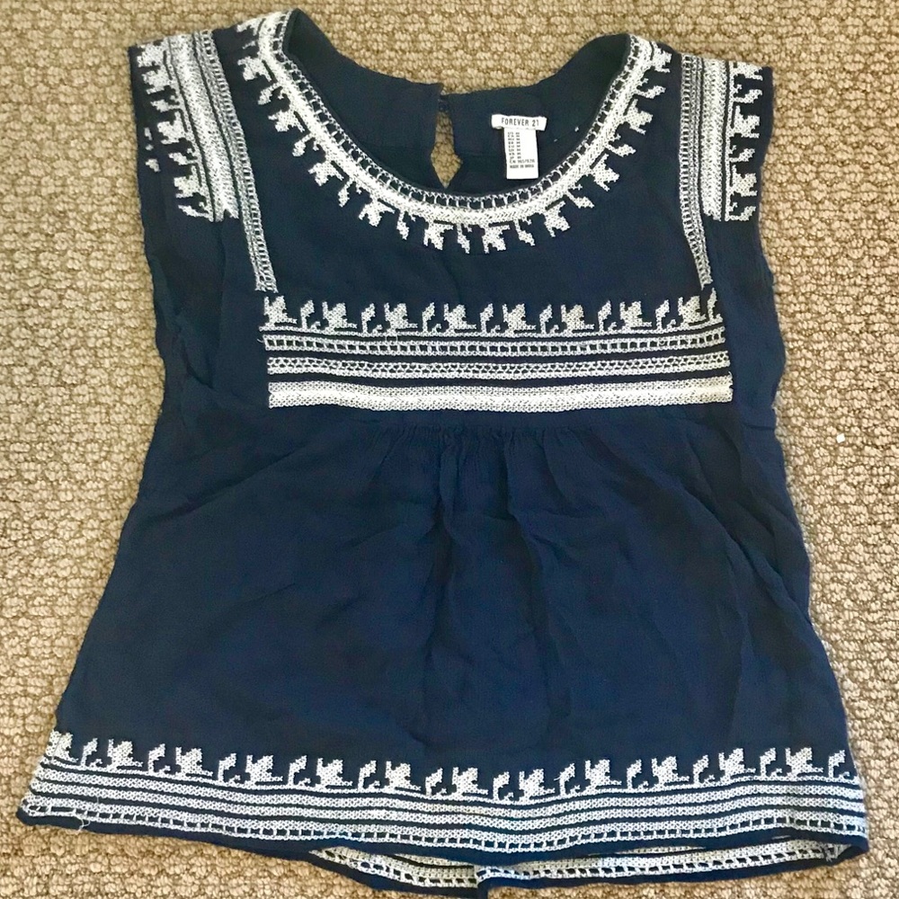 embroidered gauze top